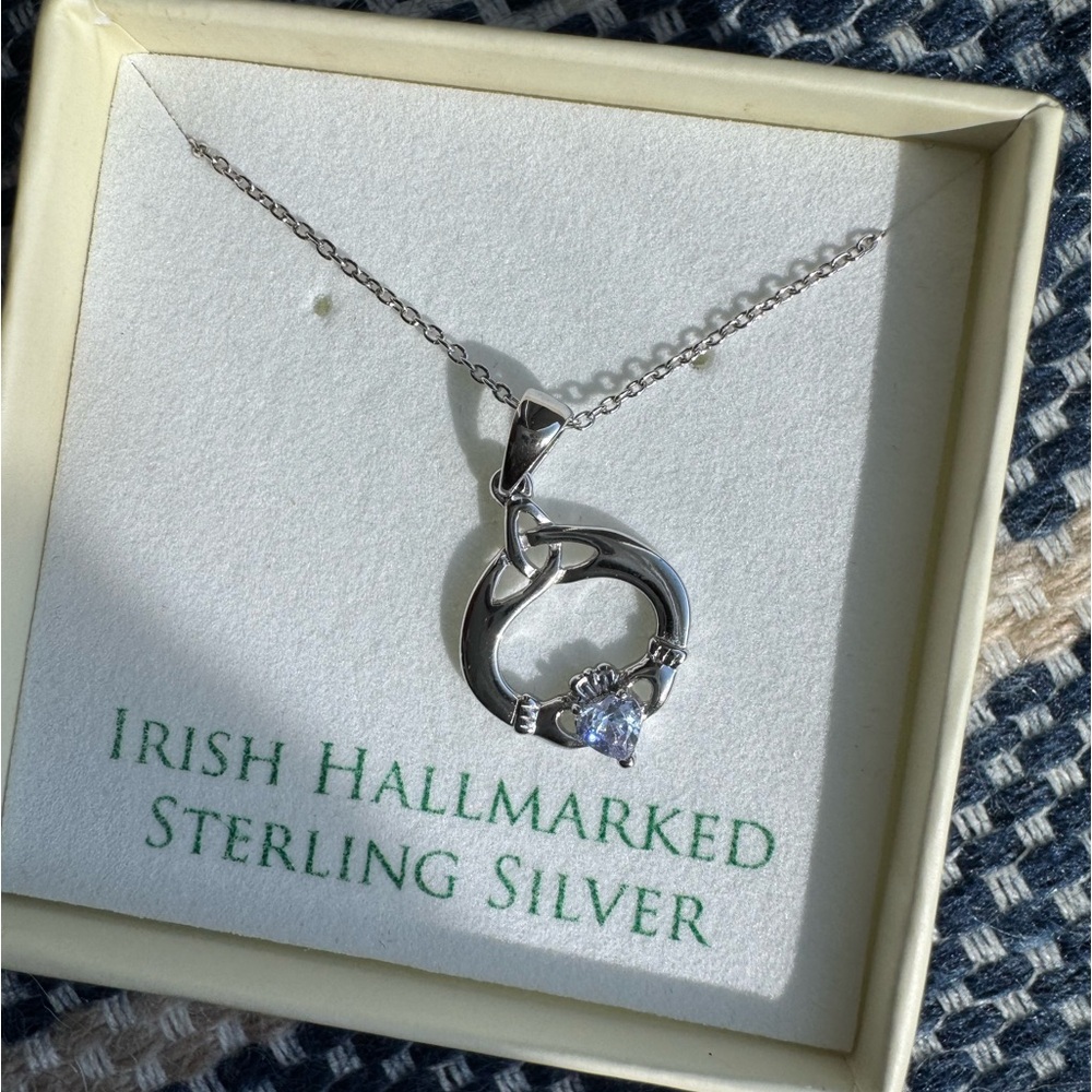 Claddagh Pendant with June Birthstone NWOT
